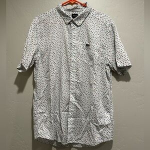 RVCA Men’s Button Down Short Sleeve Shirt